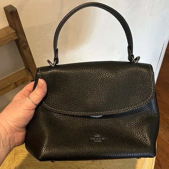 Coach Black Leather Satchel - Picture 7 of 7